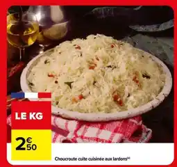 Carrefour Choucroute cuite cuisinée aux lardons offre
