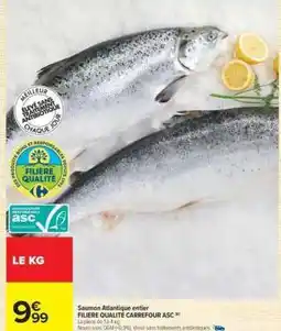 Carrefour SAUMON ATLANTIQUE ENTIER offre