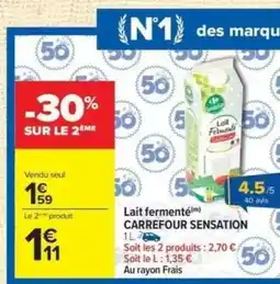 Carrefour Lait fermenté CARREFOUR SENSATION offre