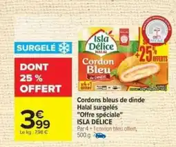 Carrefour Cordons bleus de dinde offre