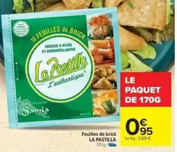Carrefour Feuilles De Brick La Pastilla offre