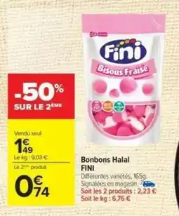Carrefour Bonbons Halal FINI offre