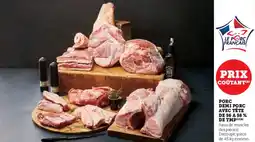 Super U Porc demi porc avec tête de 56 a 58 % de tmp offre
