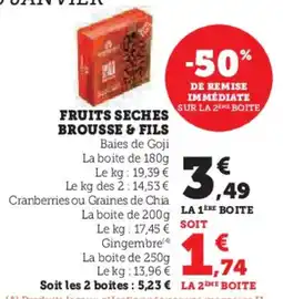 Super U Fruits seches brousse & fils offre