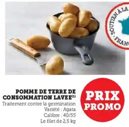 Super U Pomme de terre de consommation lavee offre