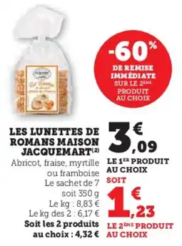 Super U Les lunettes de romans maison jacquemart offre