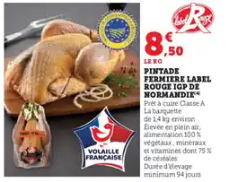 U Express Pintade fermiere label rouge igp de normandie offre