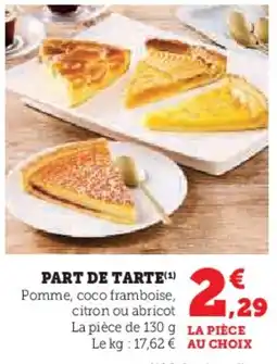 U Express Part de tarte offre