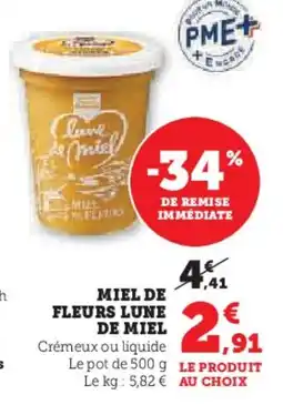 U Express Miel de fleurs lune de miel offre