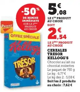 U Express Cereales tresor kellogg's offre