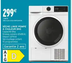 Intermarché Hyper Sèche-linge pompe à chaleur 8kg offre