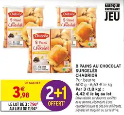 Intermarché Hyper Chabrior 8 pains au chocolat surgelés offre