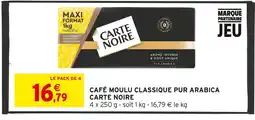 Intermarché Hyper Carte noire café moulu classique pur arabica offre