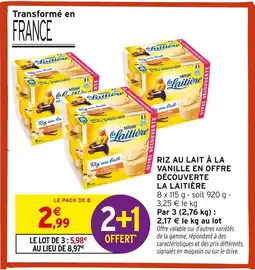 Intermarché Hyper La laitière riz au lait à la vanille offre