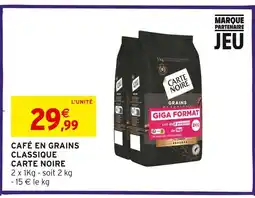 Intermarché Hyper Carte noire café en grains classique offre