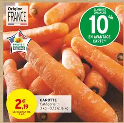 Intermarché Hyper Carotte offre