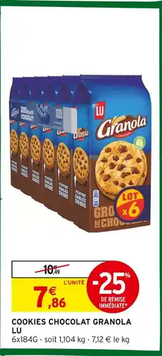 Intermarché Hyper Lu cookies chocolat granola offre