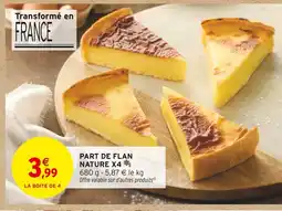 Intermarché Hyper Part de flan nature x4 offre