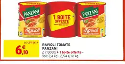 Intermarché Hyper Panzani ravioli tomate offre