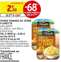 Intermarché Hyper Florette purée de pommes de terre offre