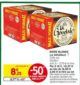 Intermarché Hyper La goudale bière blonde maxi format offre