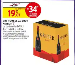 Intermarché Hyper Kriter vin mousseux brut offre