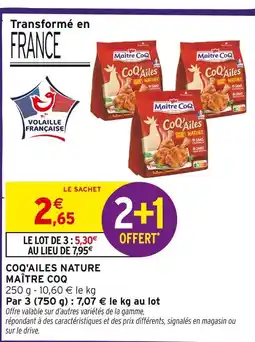 Intermarché Hyper Maître coq coq'ailes nature offre