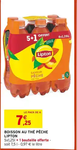 Intermarché Hyper Lipton boisson au thé pêche offre