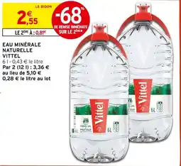 Intermarché Hyper Vittel eau minérale naturelle offre