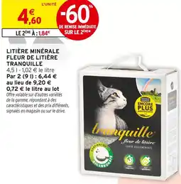 Intermarché Hyper Tranquille litière minérale fleur de litière offre
