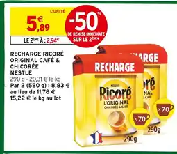 Intermarché Hyper Nestlé recharge ricoré original café & chicorée offre