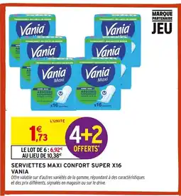 Intermarché Hyper Vania serviettes maxi confort super x16 offre