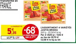 Intermarché Justin bridou l'assortiment 4 variétés offre