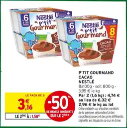 Intermarché Nestlé p'tit gourmand cacao offre