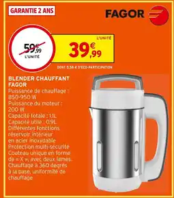 Intermarché Hyper Fagor blender chauffant offre