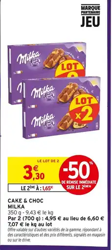 Intermarché Milka cake & choc offre