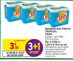 Intermarché Hyper Oasis boisson aux fruits tropical offre
