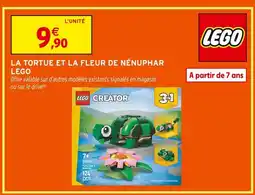Intermarché Hyper Lego la tortue et la fleur de nénuphar offre