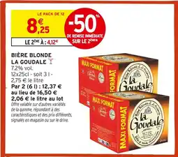 Intermarché La goudale bière blonde offre