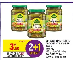 Intermarché Hyper Kuhne cornichons petits croquants aigres-doux offre