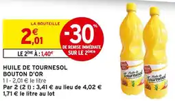 Intermarché Bouton d'or huile de tournesol offre