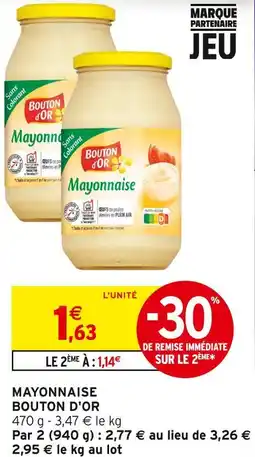 Intermarché Bouton d'or mayonnaise offre