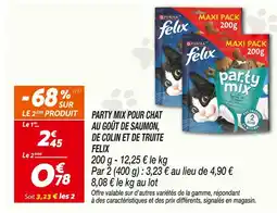 Netto Felix party mix pour chat au goût de saumon, de colin et de truite offre