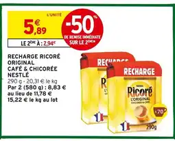 Intermarché Nestlé recharge ricoré original café & chicorée offre