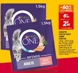 Netto Purina one croquettes pour chat adulte saumon offre