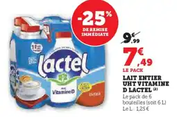 U Express Lait entier uht vitamine d lactel offre