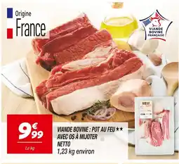 Netto Viande bovine : pot au feu avec os à mijoter offre