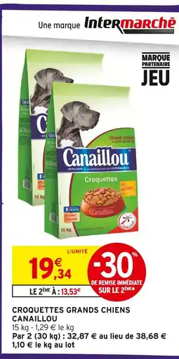Intermarché Canaillou croquettes grands chiens offre