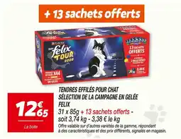 Netto Purina felix tendres effilés pour chat sélection de la campagne en gelée offre