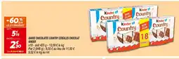 Netto Kinder barre chocolatée country céréales chocolat offre